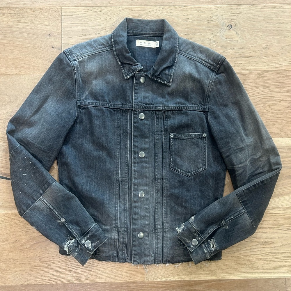 Allsaints Men’s  Black Denim Jacket